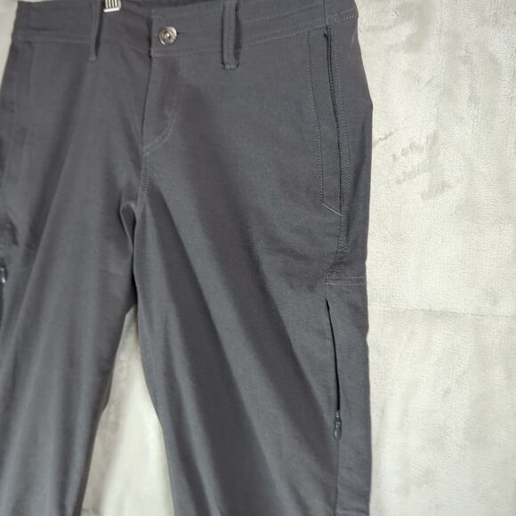 Kuhl Trekr Pants SZ 4 Regular Gray Style 6353 Cinch Up Trekr Hiking Zip Pockets - Picture 3 of 16
